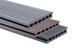 VivaDeck® WPC MAGNUM Terrassendielen 24 x 203 mm Bongossi Ovalhohlkammer-Profil